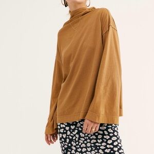 We The Free Camel Long Sleeve Turtleneck